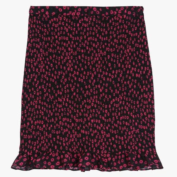 The Kooples Ditsy Floral Smocked Mini SKIRT Size 1 US S Pull on Stretch NEW $165 - Picture 3 of 11